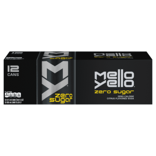 Mello Yello Zero Soft Drink Fridge Pack Bundle, 12 fl oz, 36 Pack