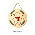 thumbnail image 3 of Qjidjing Christmas Tree Ornaments, Xmas Hanging Decor, Round Creative Wooden Styling, for Furniture Accent, Christmas Tree, Indoor Home Display, 3 of 7