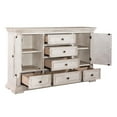 thumbnail image 4 of Liberty Furniture Industies, INC Big Valley 2 Door 6 Drawer Dresser in Whitestone w/ Heavy Distressing, 4 of 5