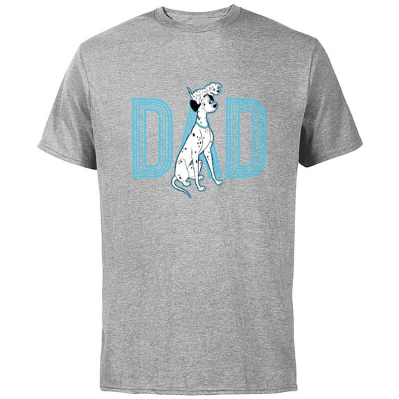 Disney 101 Dalmatians Pongo and Penny Dad - Short Sleeve Cotton T-Shirt for Adults - Customized-Athletic Heather