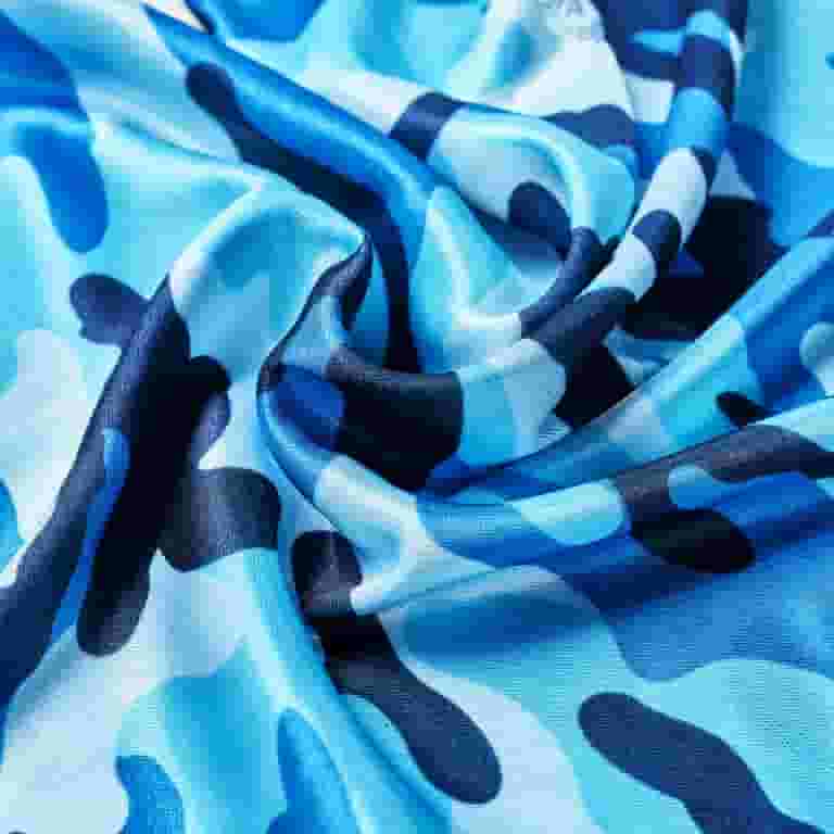 Silky satin Durag- Camo Blue Silky satin Durag- Camo Blue