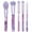 Purple, variant on Moda Brush Tie Dye Calming Coral 5pc Makeup Brush Set