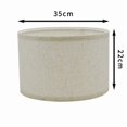 thumbnail image 1 of E27 Drum Lamp Shade for Ceiling & Table Lamps, Fabric, Self-Assembly, 40cm, 1 of 9