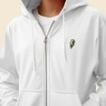 thumbnail image 5 of Dalix Lightning Bolt Glow in the Dark Embroidered Zip Hoodie Fleece Long Sleeve Pocket Warm Soft Mens in White S Small, 5 of 5