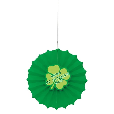 12" St. Patrick's Day Paper Fan Decoration