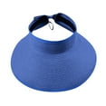thumbnail image 2 of Yigetop Visor Hats for Women, Women's Summer Foldable Straw Sun Visor W/Cute Bowtie Hat Womens Sun Hat Blue One Size, 2 of 2