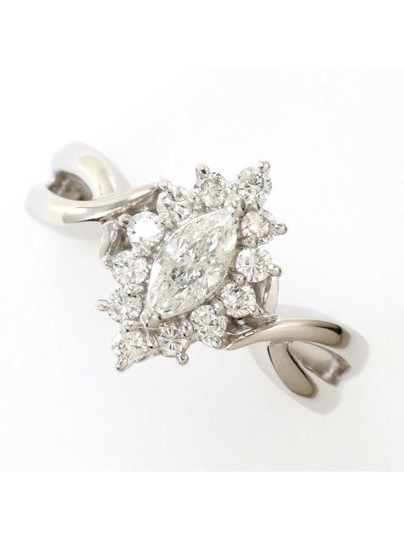 Pre-Owned PT900 Platinum Ring, 1 Diamond (0.33ct) and 0.31ct (SI1 clarity), Certificate of...