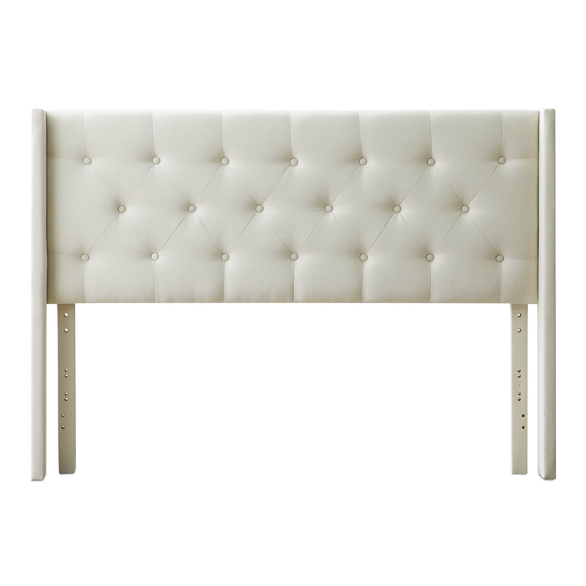 Rest Haven Button Tufted Upholstered Headboard, Queen, Cream - image 4 of 9