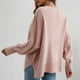 thumbnail image 3 of Jersey De Punto De Manga Larga con Cuello Redondo para Mujer Suéter con Dobladillo Dividido De Color Puro Suelto De Moda para Citas Rosa XL, 3 of 7