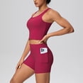thumbnail image 2 of MuXiKeJi Clothes 2 Pieces Workout Sets for Women,Seamless Athletic Short with Double Layer Sports Bra,Gym Matching Outfits, 2 of 8