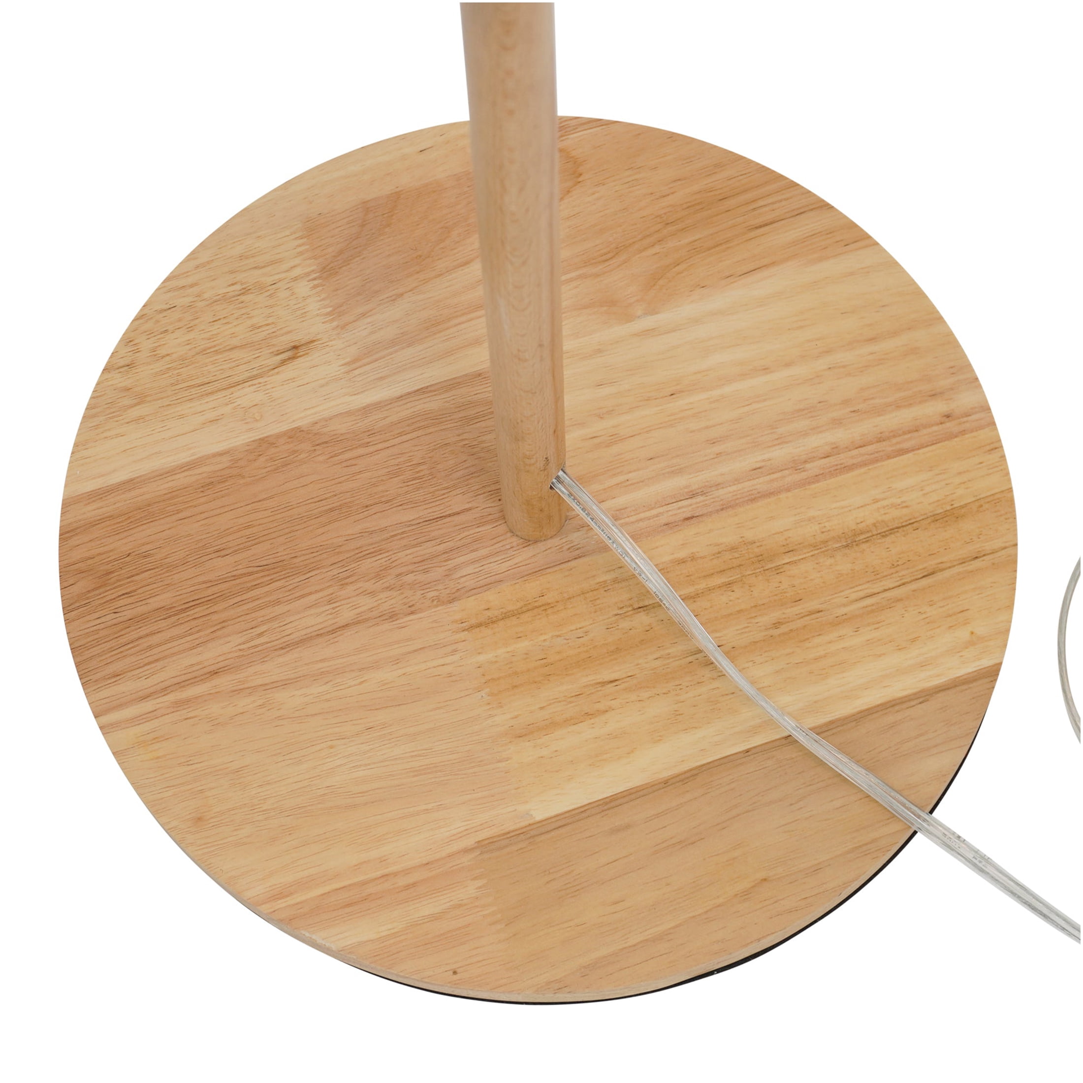 JERFIT Modern Oak Wood Floor Lamp with Upward Shade for Ambient Living Room and Bedroom Lighting