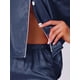 thumbnail image 5 of Pijamas de satén para mujer INSPIRE CHIC, juego de 2 piezas con blusa de manga corta y pantalones cortos, XL, color navy, 5 of 6