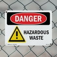 thumbnail image 4 of Hazardous Waste OSHA Danger Rigid Plastic Sign 14 Inch x 10 Inch - 10 Pack, 4 of 8
