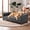 Dark Gray, variant on Advwin 47" Dog Sofa for Medium & Large Dogs, Elevated Chenille Dog Bed with Backrest, Armrests & Legs, Comfortable Indoor Pet Couch Bed, Dark Green
