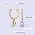 thumbnail image 2 of Diamond Dangle Earrings | 8 Ct IGI Certified Pear Shape Lab Grown Diamond | 14K Yellow Gold | Anaisa Dangling Lab Diamond Dangle Earrings | FG-VS1-VS2 Quality | Friendly Diamonds, 2 of 6