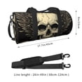 thumbnail image 2 of Defioc Gothic Winged Skull for Travel Duffle Bag,Weekender Bag Carry On Tote Bags Hospital Bag Large Capacity Sport Gym Bag for Men Women Fit for Trave, Gym,Weekend, 2 of 6