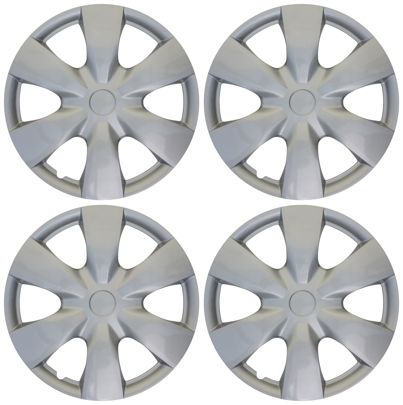 4 Pack Silver Hubcaps OEM Replacement Car Wheel Cover for 15/" Rims
