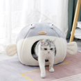 thumbnail image 2 of Soft Pet Bed For Cat Cave Products For Pets Perch Camas Para Gatos Sleep Cozy House Cats Tent Accessories Niche Chat Katzenbett ShopWise Round, 2 of 6
