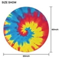 thumbnail image 6 of Colorful Rainbow Tie Dye Spiral Pattern Round Tablecloth 60"x60",Wrinkle Wipeable Table Cloth for Kitchen Dining Room Picnic Patio Party, 6 of 6