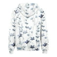 thumbnail image 5 of skpabo Zip Up Hoodies for Women Fashion Floral Print Sweatshirts Long Sleeve Hooded Pullover Top Soft Stretchable Comfortable Plus Size Outerwear with Pockets S-3XL, 5 of 6