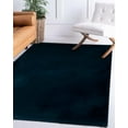 thumbnail image 4 of Maven Faux Rabbit Navy 5 ft. x 7 ft. Area Rug, 4 of 6