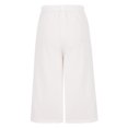 thumbnail image 5 of MIUOWANP Women's Cropped Pants for Summer Solid Mid Rise Split Wide Leg Pants Size M(6)White, 5 of 6