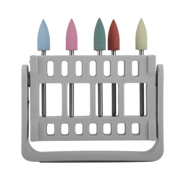 16 Holes Manicure Drill Bits Holder Container Display Case Nail Grinding Head Storage Box 1#