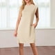 thumbnail image 1 of TaTaai Women's Solid Sleeveless Round Neck Midi Dress with Side Slit and Pockets Loose Fit Casual Summer Office Daily Wear Knee-Length Flowy Long Dress Gift, 1 of 6