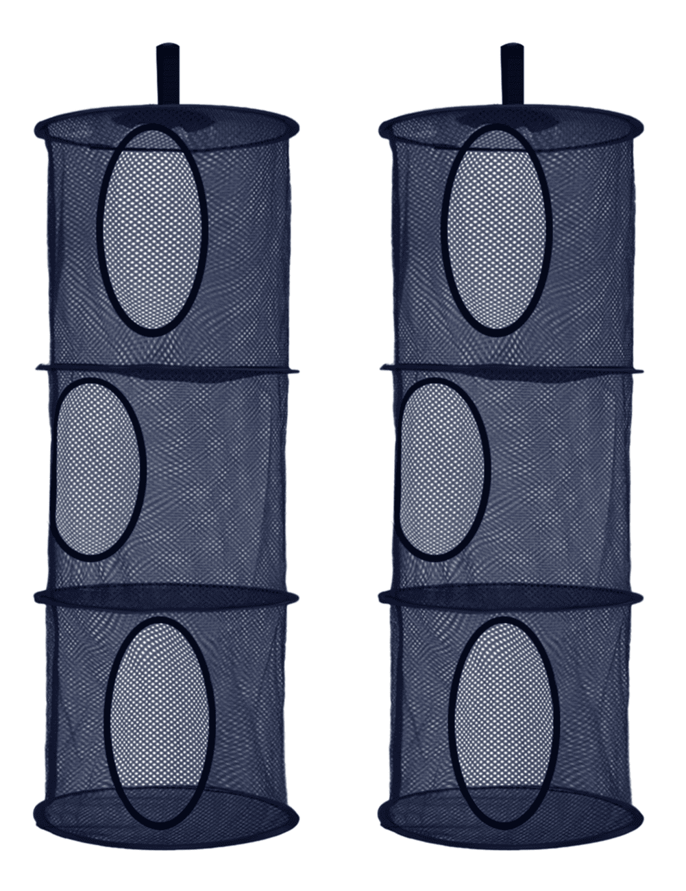 2Pcs Hanging Mesh Space Saver Bags Organizer, Foldable Storage