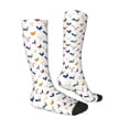 thumbnail image 3 of Picia Women Crew Soft Moisture-wicking Socks Various Rooster Pattern Design Cotton Socks, One Size fit All, 3 of 9