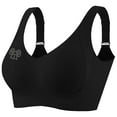 thumbnail image 3 of Sports Bras for Women No Underwire Full Coverage Lightweight Plus Size Solid Color Spaghetti Strap Women's Bralettes Breathable Underwear Daily Bra Black L, 3 of 10