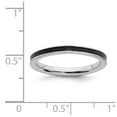 thumbnail image 5 of 925 Sterling Silver Stackable Expressions Black Enameled 2.25mm Ring Size: 5; for Adults and Teens; for Women and Men, 5 of 5