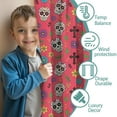 thumbnail image 3 of Blackout Kids Curtains,Red Skull Flower Cross Pattern Childrens Insulated Curtains Set Of 2,Bedroom Essentials,Toddler Room Decor 42x84in(106x213cm), 3 of 5