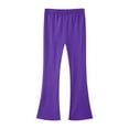 thumbnail image 7 of LNWUY 2 Pack Girls Flare Leggings High Waist Bell Bottom Pants Kids Solid Color Cotton Casual Clothes for Teen Girl Purple 9 Years, 7 of 7