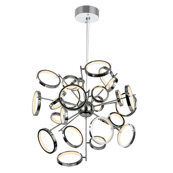 CWI Lighting Colette 3Contemporary Metal LED Chandelier in Chrome