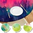 thumbnail image 4 of Colorful Tie Dye Pattern Round Fitted Tablecloth with Elastic Edge,Dining Table Cover Waterproof,Outdoor Round Tablecloth for Camping,Dining,Indoor and Outdoor, 4 of 7