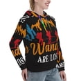 thumbnail image 6 of Picia Not All Who Wander Are Lost Hiking Pattern Casual Women's Hoodie, Hooded Sweatshirt with Kangaroo Pocket, Comfortable Pullover with Eye-catching Drawstrings-X-Large, 6 of 7