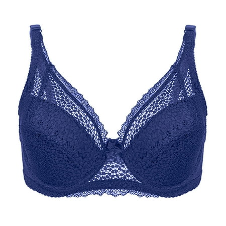 

LEEy-world Women S Lingerie Adjustable Bra Women s Ring Latex Sport Tank Size Underwear With Steel Traceless L Dark Blue 85C/D