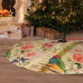 thumbnail image 6 of Rateoe Vintage Bird Print Christmas Tree Skirt 36" for Xmas Holiday New Year Party Circle Tree Mat Ornaments Decoration, 6 of 7