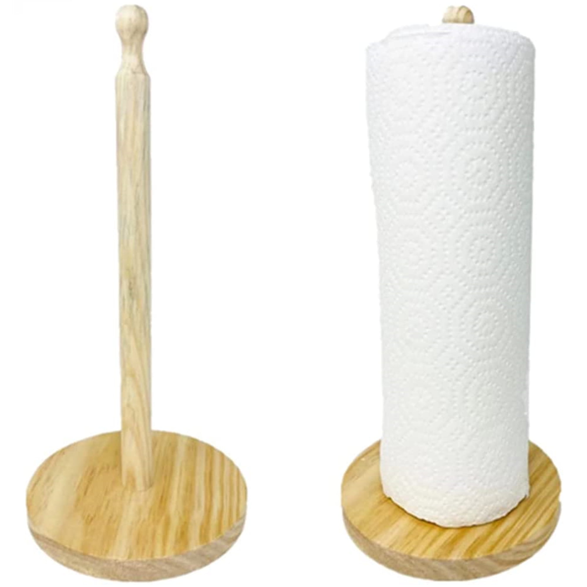 1x Wooden Kitchen Paper Towel Holder, Dispenser Paper Roll Hanger Rail