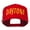 Red, variant on Daytona Embroidered Flat Bill Cap - Natural Black OSFM