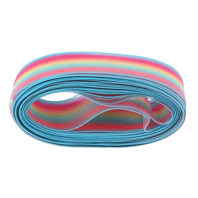 Cinta de 10 yardas, adorno de gasa arcoíris, decoración de costura, accesorios para el cabello, material de embalaje (Color-5)