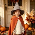 thumbnail image 2 of Lispipm Witch Hat for Kids Halloween Wide Brims Foldable Cap Boys and Girls Festival Kintted Wizard Hats, 2 of 6