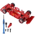 thumbnail image 2 of RC Car Assembled Frame, RC Chassis 4 Shock Absorbers Aluminum Alloy Effective  for 1/28 RC Cars Blue,Red, 2 of 8