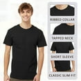 thumbnail image 7 of Men's Gold Soft Touch Bulk T-Shirt, 100% Cotton Assorted Short Sleeve Crewneck Plain Tees (Dark Color 6 Pack, 4XL), 7 of 7