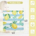 thumbnail image 3 of GZHJMY Washcloths Set Bathroom Kitchen Wash Cloths Face Towels Wipes Stripes Watercolor Painting Lemon Decorative 12x12 Inch 5 Pack, 3 of 7