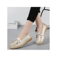 thumbnail image 4 of MAWCLOS Ladies Moccasins Comfort Nursing Shoes Slip On Resistant Loafers Bow Work Boat Shoe Gold 5, 4 of 5
