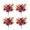 Dark Red, variant on 4 Pack 12In Artificial Pumpkin Flower Leaf Picks, Faux Berry Branch Stems for Halloween Thanksgiving Table Centerpiece Vase Decor