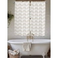 thumbnail image 6 of Cream Stripe Bedroom Curtains 63 Inches length, Modern Abstract Waves Beige Striped Window Treatment Curtain Drapes, Rod Pocket Curtain Panels for Living Room Kitchen, 42"x63", 2 Panels, 6 of 7