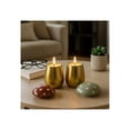 thumbnail image 2 of Decorative Small Mushroom Scented Candles for Men or Women - Stylish Votive Candle with Lid for Outdoor and Indoor - Whimsical Decor for Living Room, Bedroom, or Bathroom - Set of 2, 5", Gold & Brown, 2 of 11